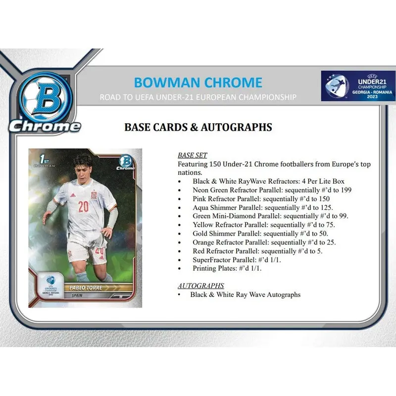 2023 Bowman Chrome Road to UEFA U21 Euros Hobby Lite Box