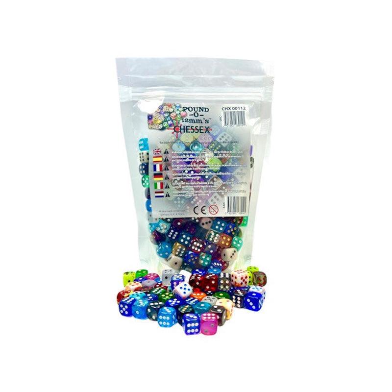 Chessex 112 Pound-O-12mm d6 Dice (Each bag contains one pound of 12mm dice)