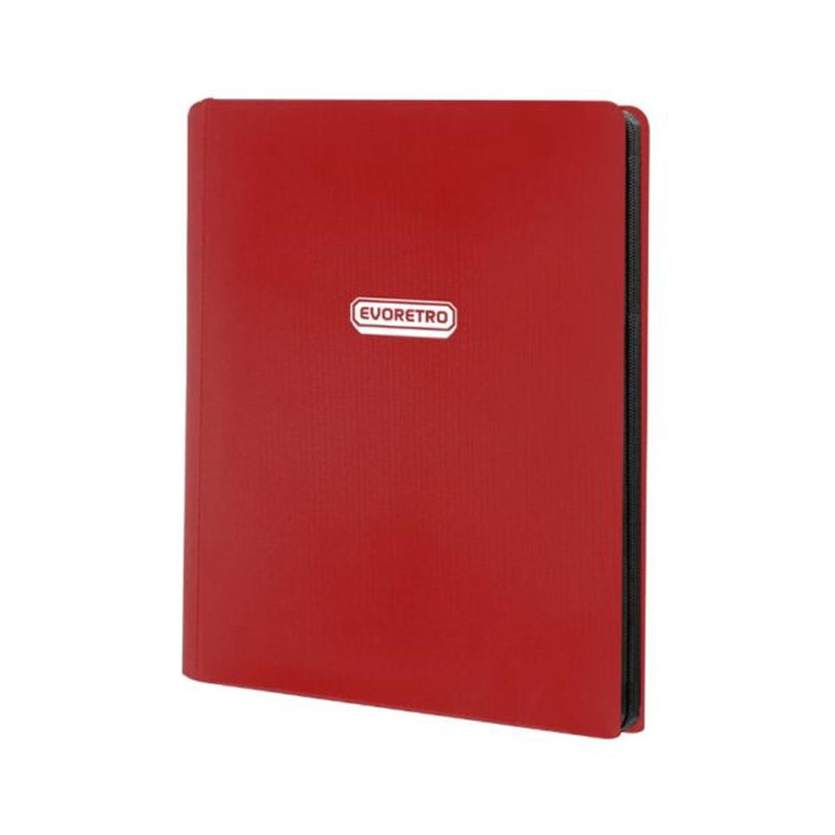 Evoretro Regular Card Binder with Zipper  Red