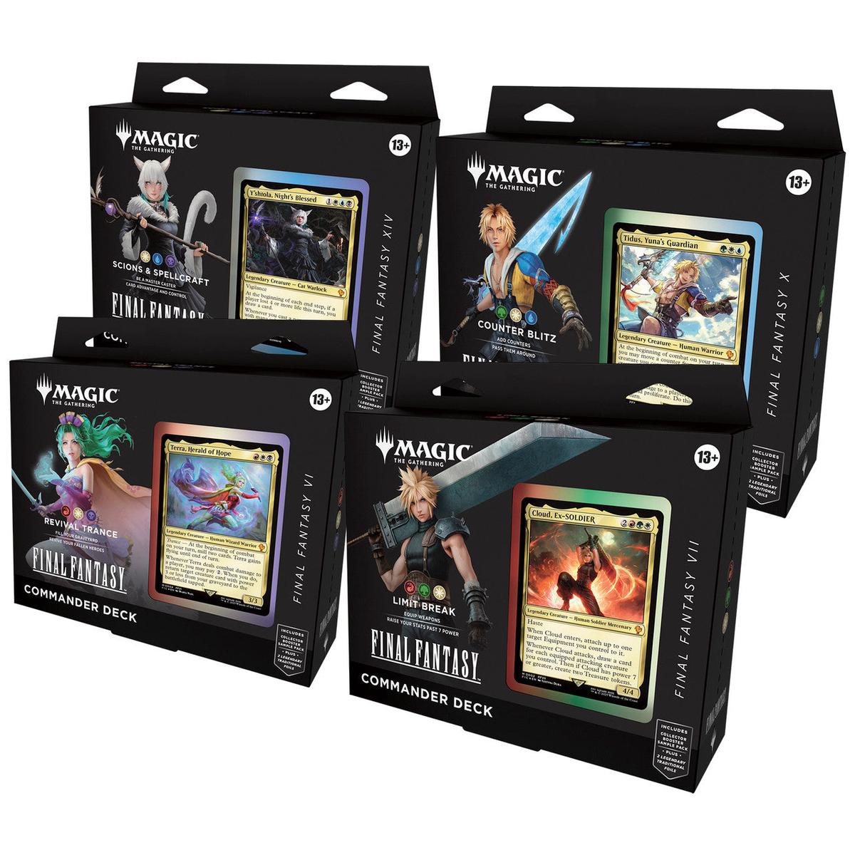 Magic The Gathering: FINAL FANTASY Commander Deck - Set of 4