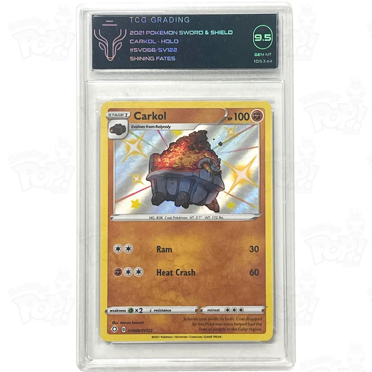 Pokemon TCG: Shining Fates: Shiny Vault SV068/SV122 / Shiny Holo Rare Carkol TCG 9.5
