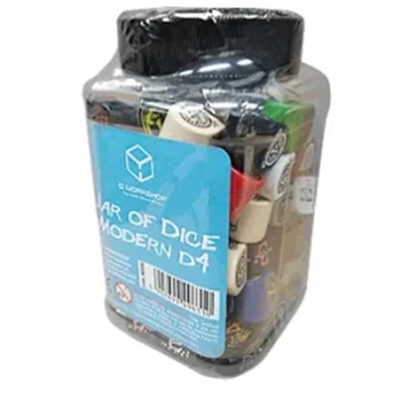Q Workshop JMIX05 Jar of Modern d4 Dice (One Die Per Item)