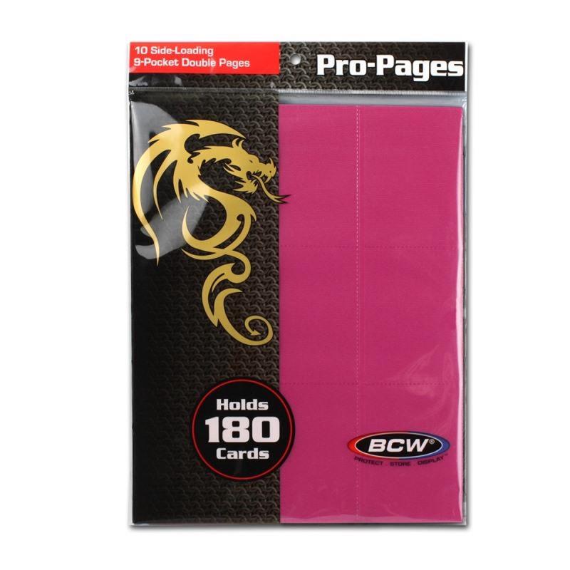 BCW / Monster 1-PRO18S-PNK 18-Pocket Pages Sideloading Pink