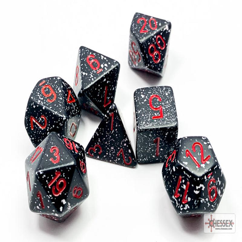 Chessex 25308 Space Speckled Polyhedral 7-Die Set