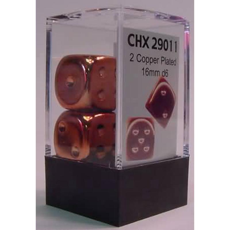 Chessex 29011 Copper Metallic 16mm d6 Pair