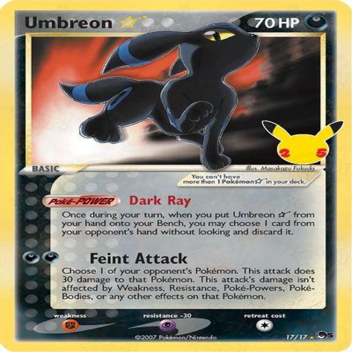 Pokemon TCG: Celebrations Classic Collection Umbreon Star 17/17 / Classic Collection