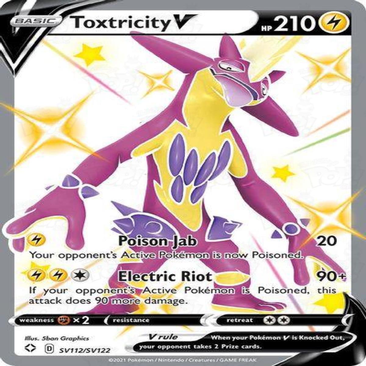 Pokemon TCG: Shining Fates: Toxtricity SV112/SV122 / Shiny Holo Rare