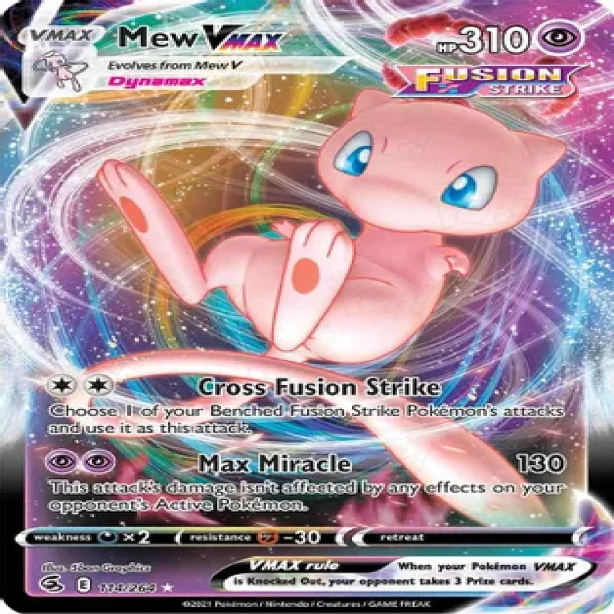 Pokemon TCG: SWSH08: Fusion Strike Mew VMAX 114/264 / Ultra Rare