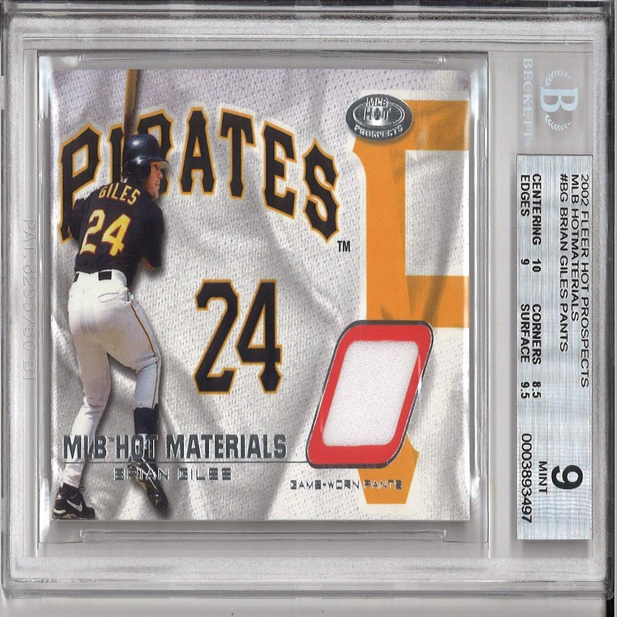 2002 Fleer Hot Prospects Brian Giles Hot Materials BGS 9