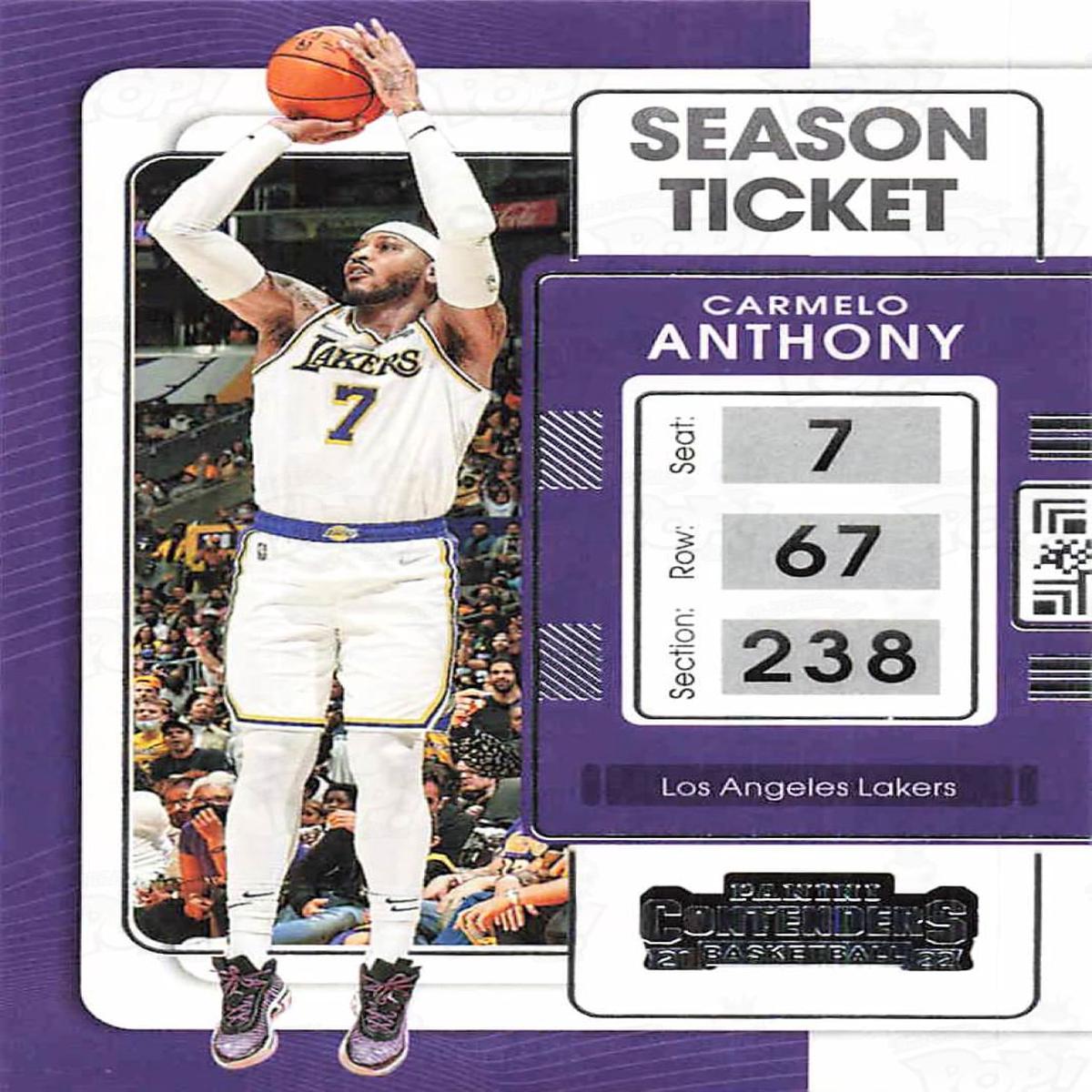 2021-22 Panini Contenders Season Ticket Carmelo Anthony