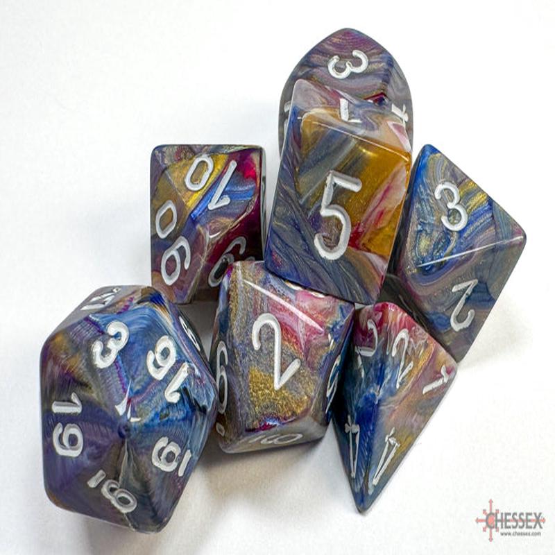 Chessex 27440 Festive Carousel w/white Signature Polyh