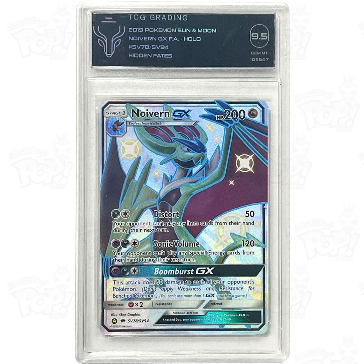 Pokemon TCG: Hidden Fates: Shiny Vault SV78/SV94 / Shiny Holo Rare Noivern GX TCG 9.5