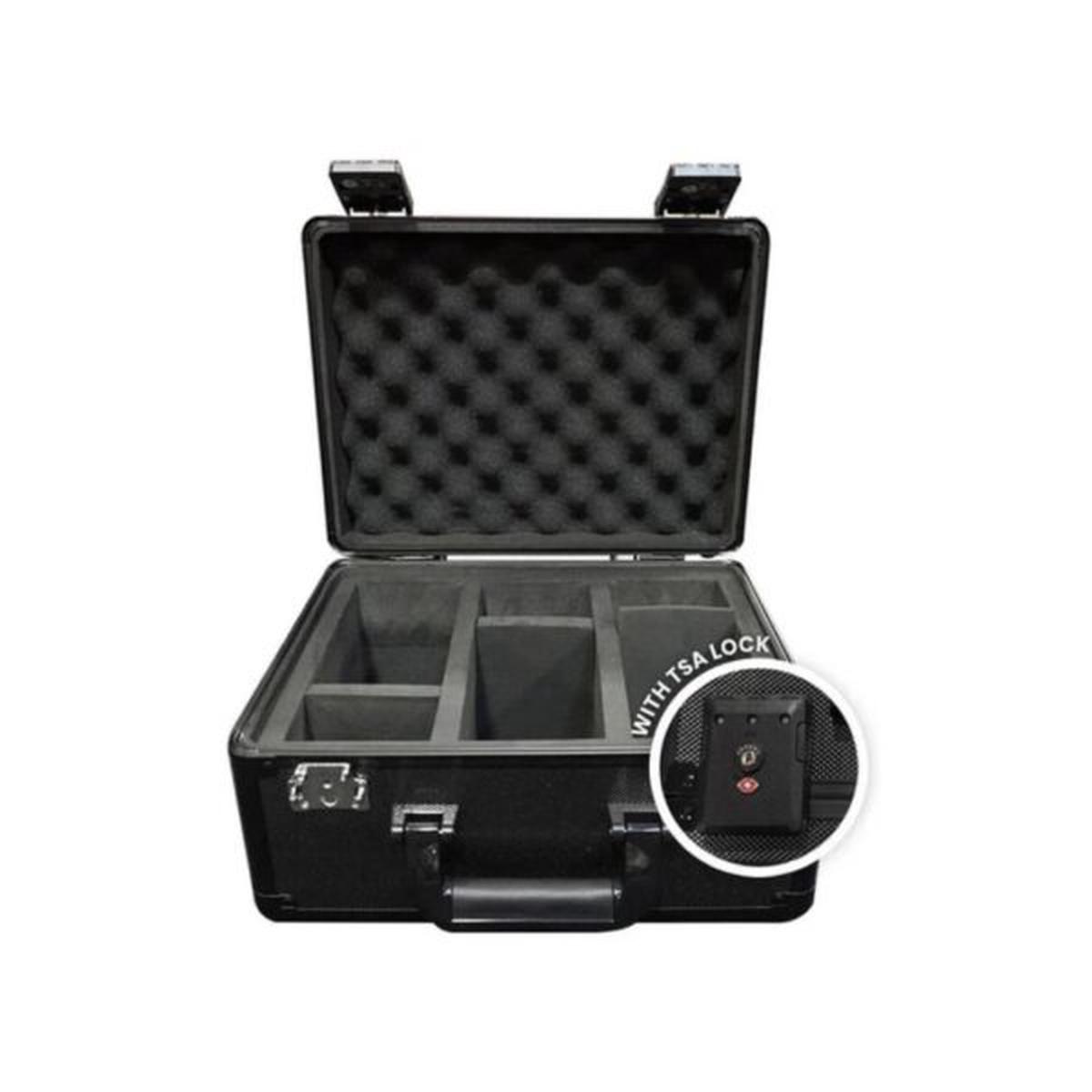 Evoretro X Black Aluminum Graded Card Storage Box 3 Rows TSA Lock good for 90 cards