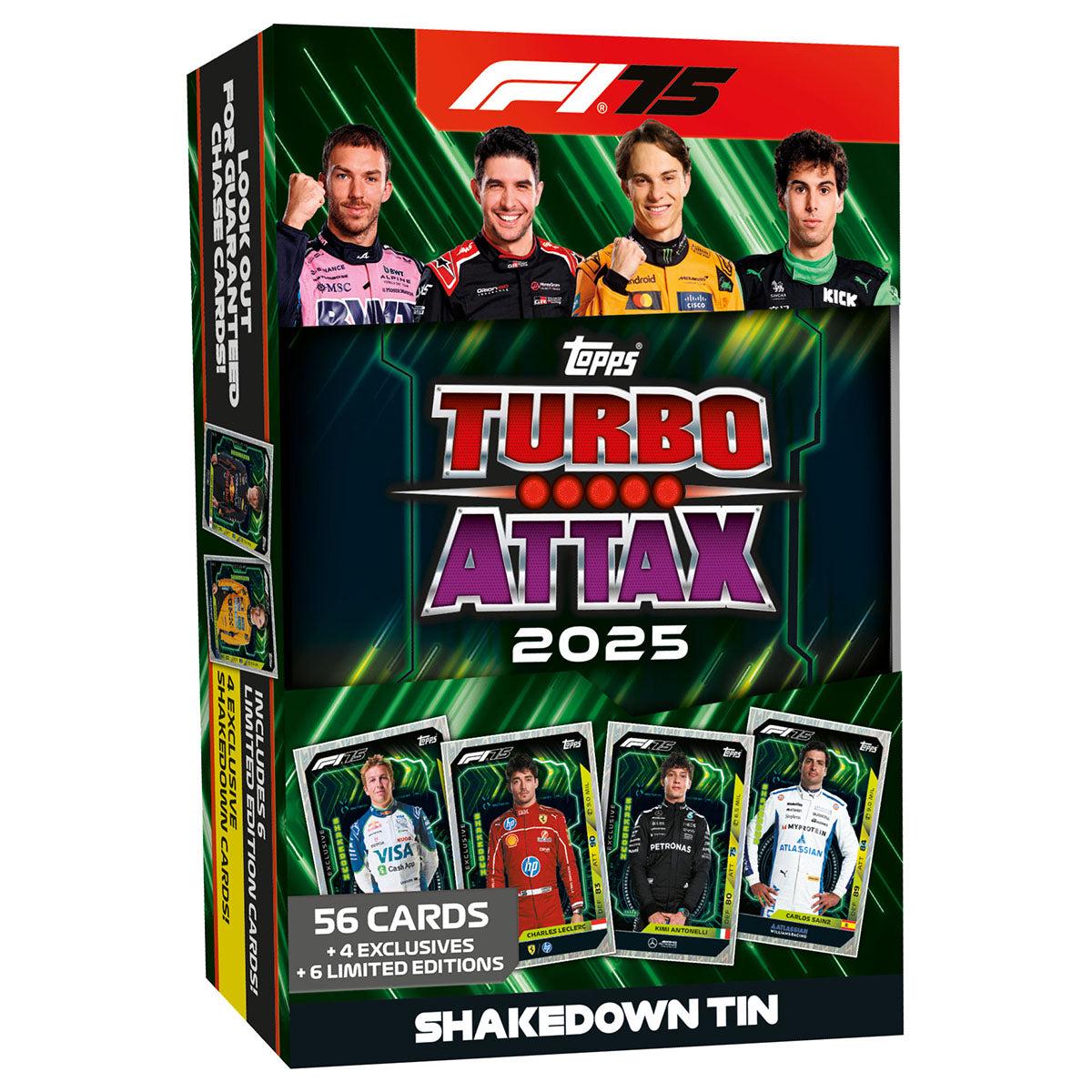 F1 Turbo Attax 2025 Mega Tins Shakedown