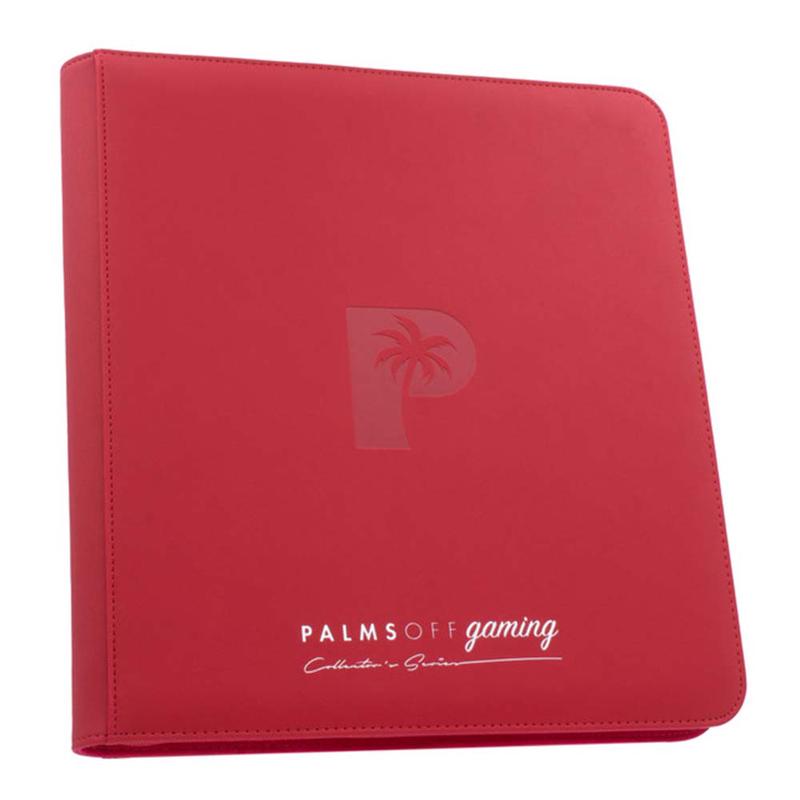 Palms Off ZB-12-RED Collectors Series 12 Pocket Zip Binder RED