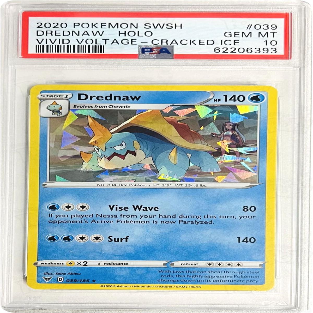 Pokemon TCG: Deck Exclusives Drednaw 039/185 / Cracked Ice Holo PSA 10 #2