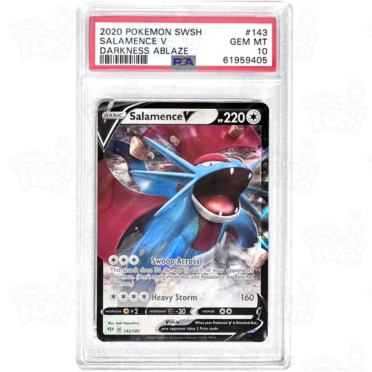 Pokemon TCG: Salamence V SWSH03: Darkness Ablaze 143/189 PSA 10