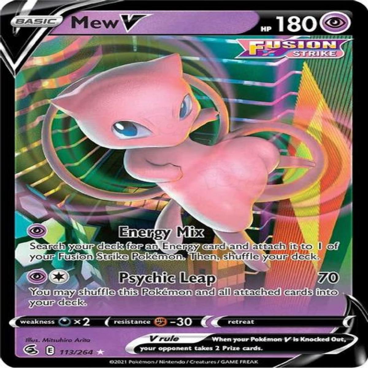 Pokemon TCG: SWSH08: Fusion Strike Mew V 113/264 / Ultra Rare