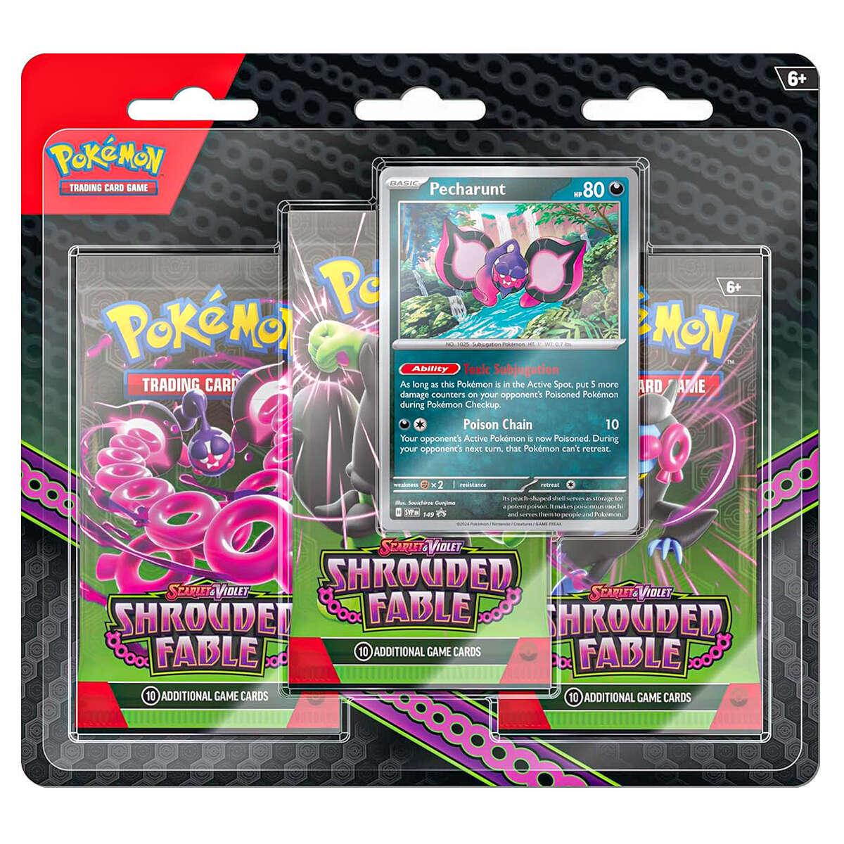 Pokmon TCG: Scarlet & Violet: Shrouded Fable 3-Pack Blister - Pecharunt