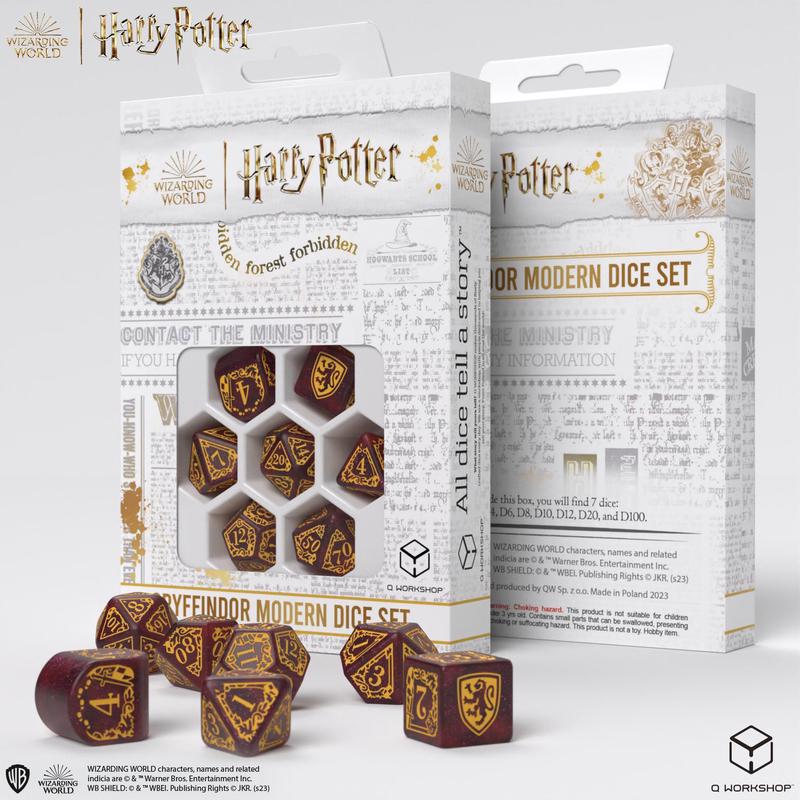 Q Workshop 190142/2023/1/A Harry Potter. Gryffindor Modern Dice Set Red