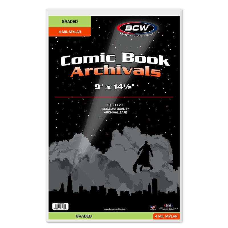 BCW / Monster 1-GCSLV-M4 Comic Mylar Sleeves Graded 4 MIL 9 X 14 1/2