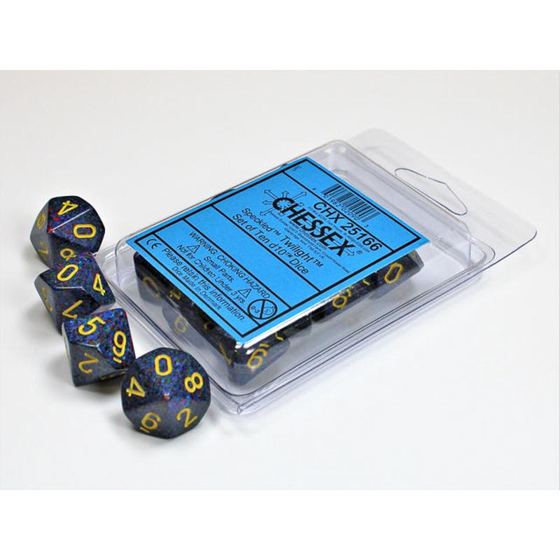 Chessex 25166 Speckled Twilight Set of Ten d10s