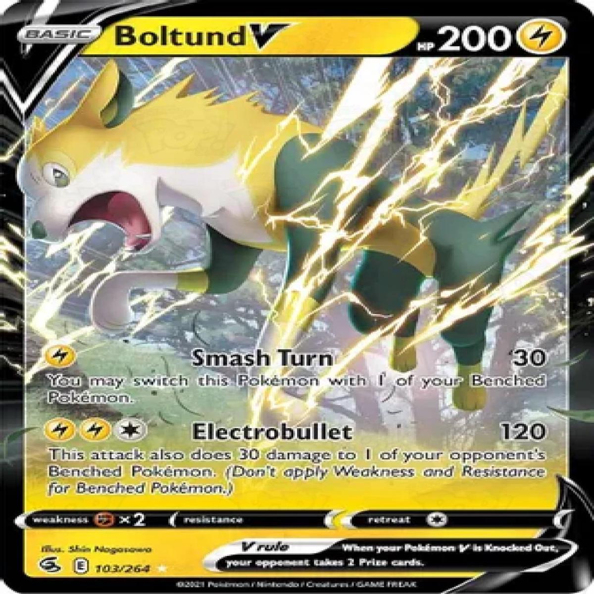 Pokemon TCG: SWSH08: Fusion Strike Boltund V 103/264 / Ultra Rare