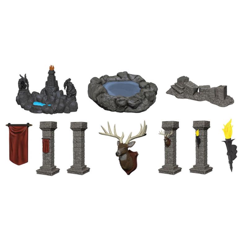 WizKids 90045 Deep Cuts Unpainted Miniatures: Pools & Pillars