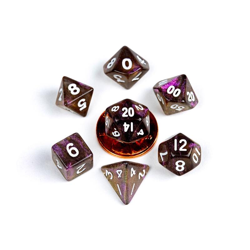MDG MDG4174 Mini Polyhedral Dice Set: Stardust Supervolc