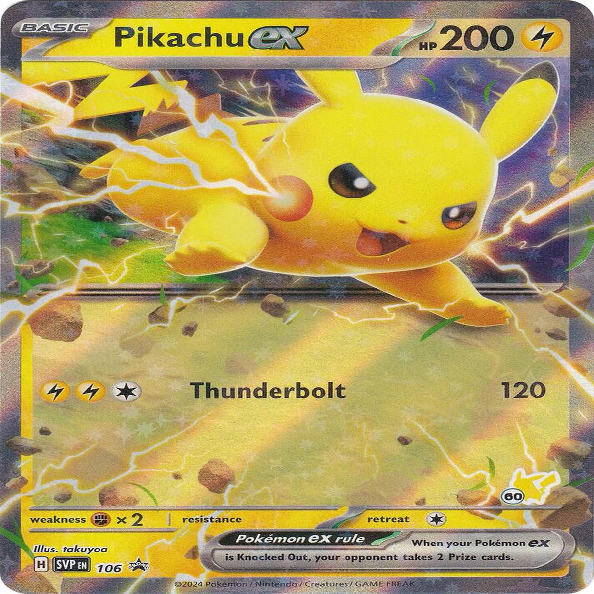Pikachu ex (Pikachu 60) - Battle Academy 2024 (BA24)