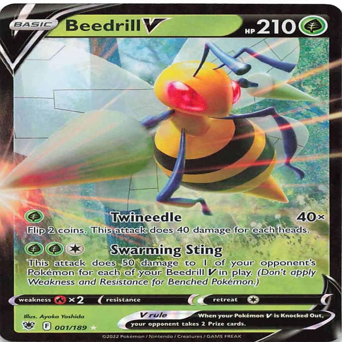 Pokemon TCG: Astral Radiance Beedrill V 001/189 / Ultra Rare