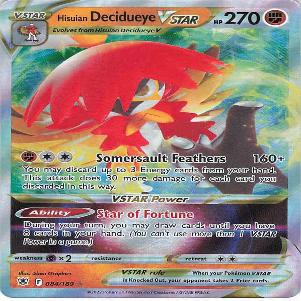 Pokemon TCG: Astral Radiance Hisuian Decidueye VSTAR 084/189 / Ultra Rare