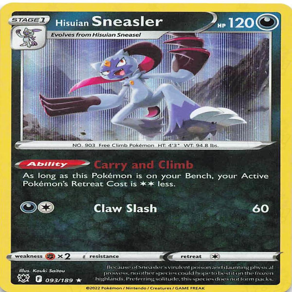 Pokemon TCG: Astral Radiance Hisuian Sneasler 093/189 / Holo Rare
