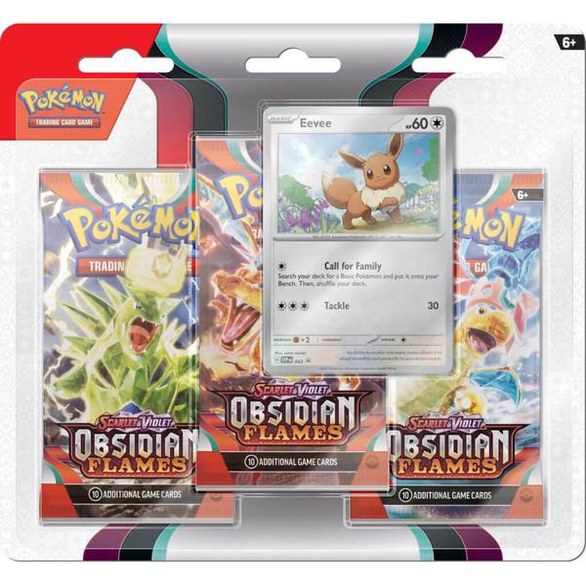 Pokemon - TCG - Scarlet & Violet 3 Obsidian Flames Three Booster Blister