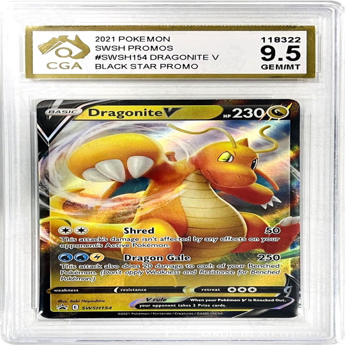 Pokemon TCG: Sword & Shield Promo Cards Dragonite V SWSH154 / Promo CGA 9.5