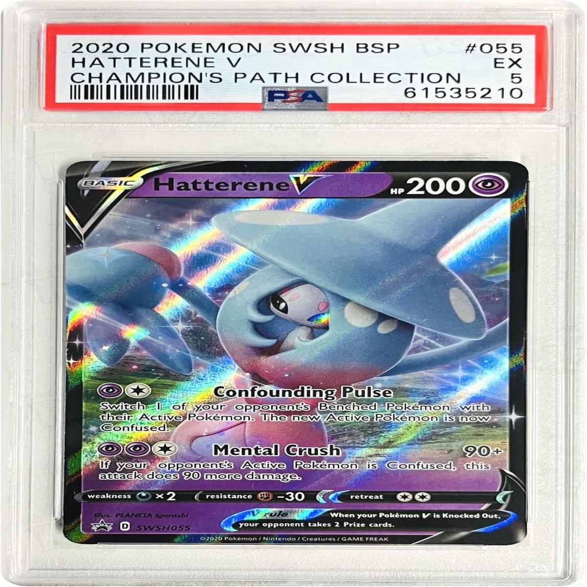 Pokemon TCG: SWSH: Sword & Shield Promo Cards Hatterene V SWSH055 / Promo PSA 5
