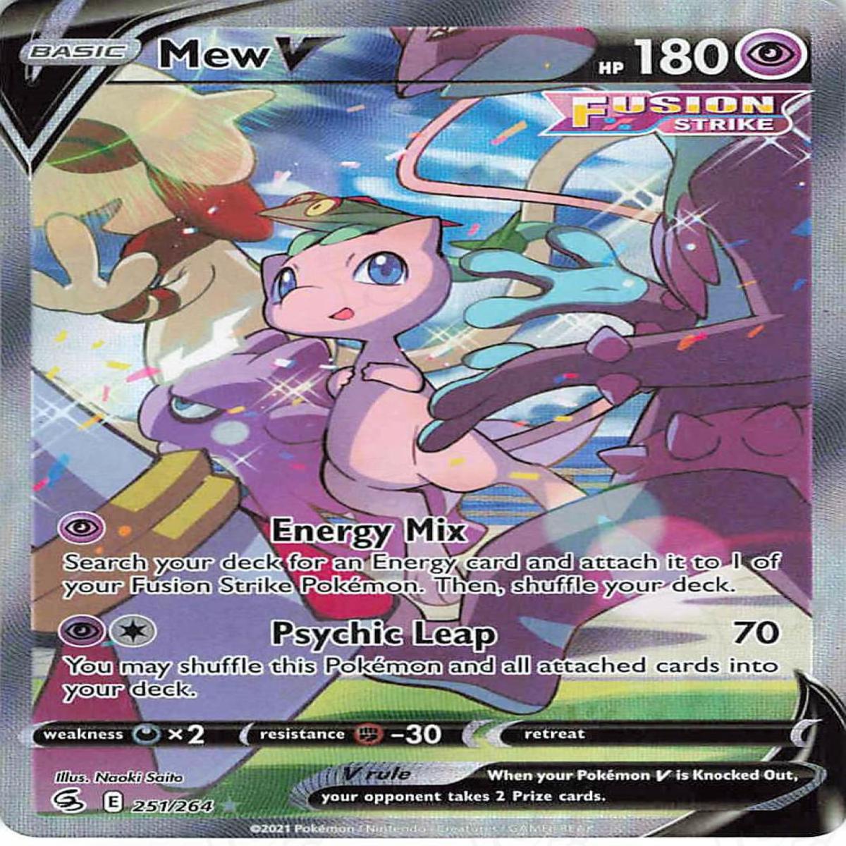 Pokemon TCG: SWSH08: Fusion Strike Mew V (Alternate Full Art) 251/264 / Ultra Rare