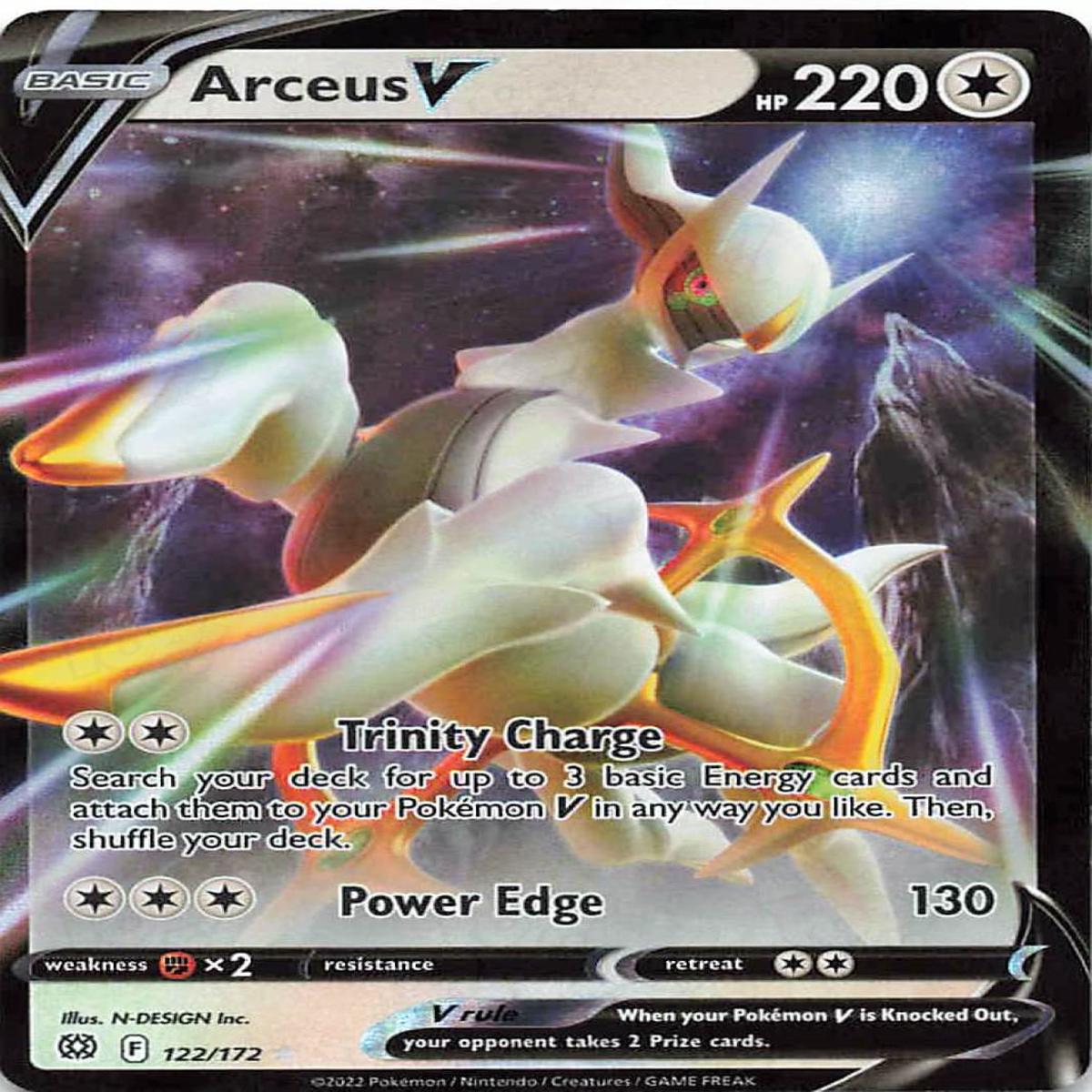 Pokemon TCG: SWSH09: Brilliant Stars 122/172 / Ultra Rare Arceus V
