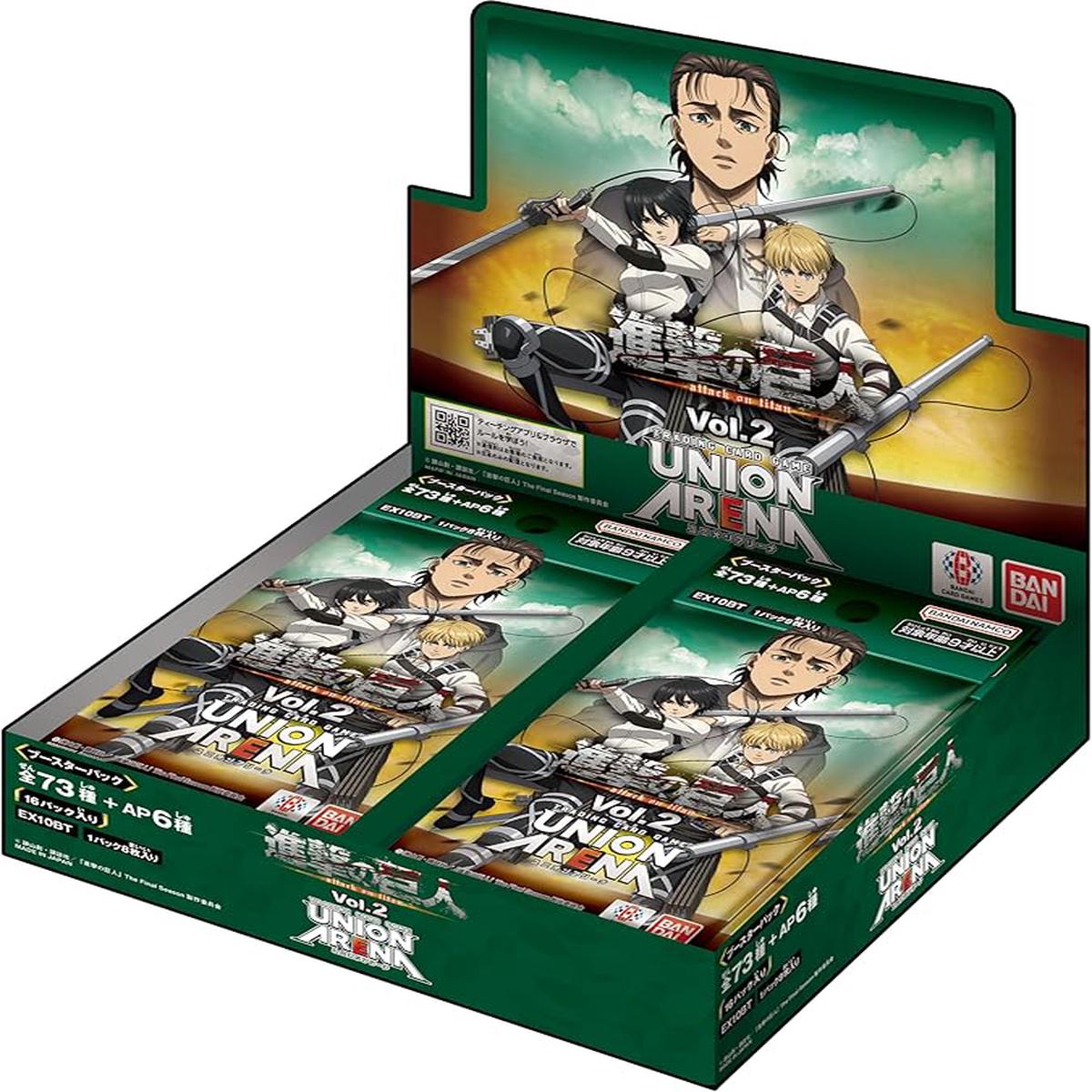 UNION ARENA Trading Card Game - Booster Box - Attack on Titan Vol.2 16 packs