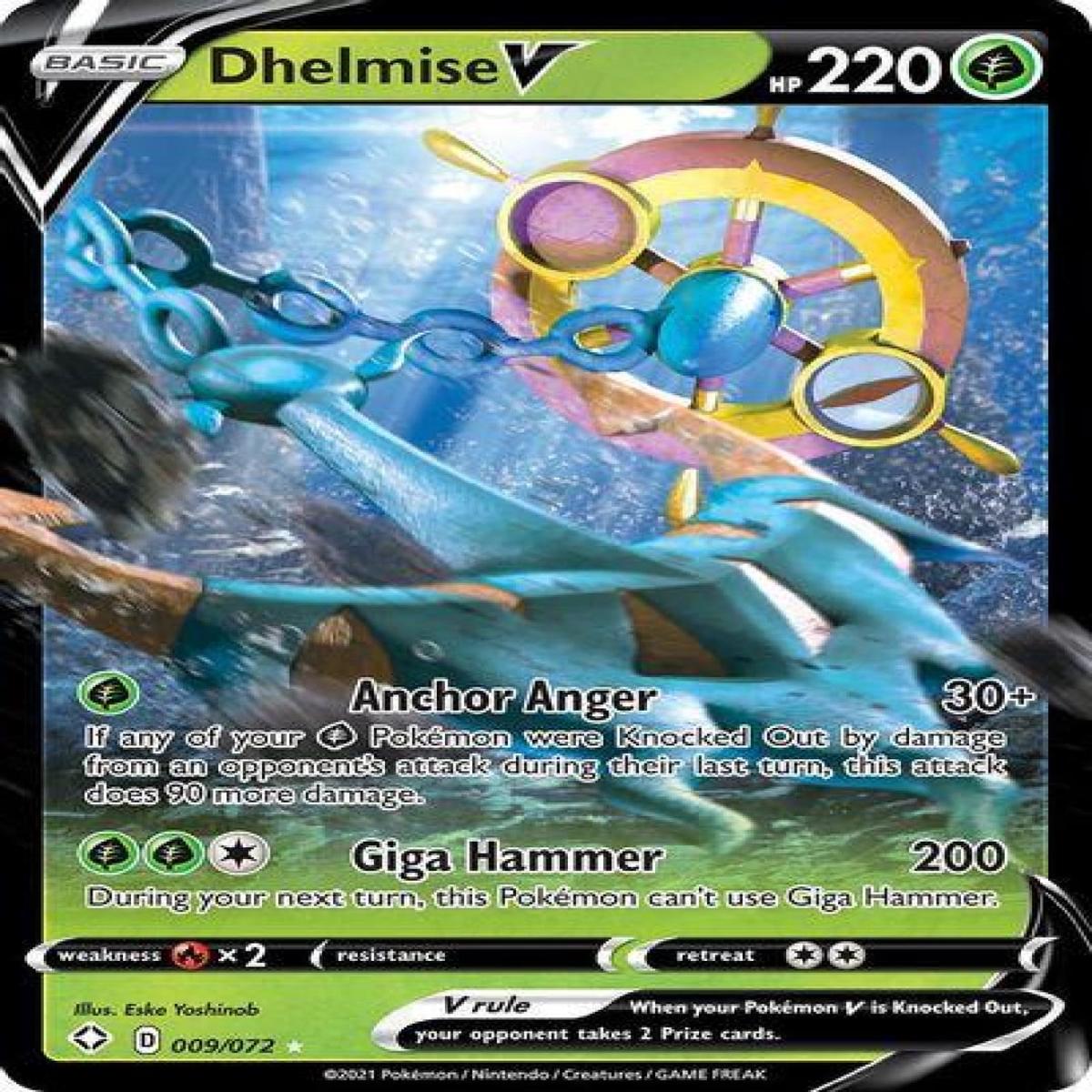 Pokemon TCG: Shining Fates: Dhelmise V 009/072 / Ultra Rare