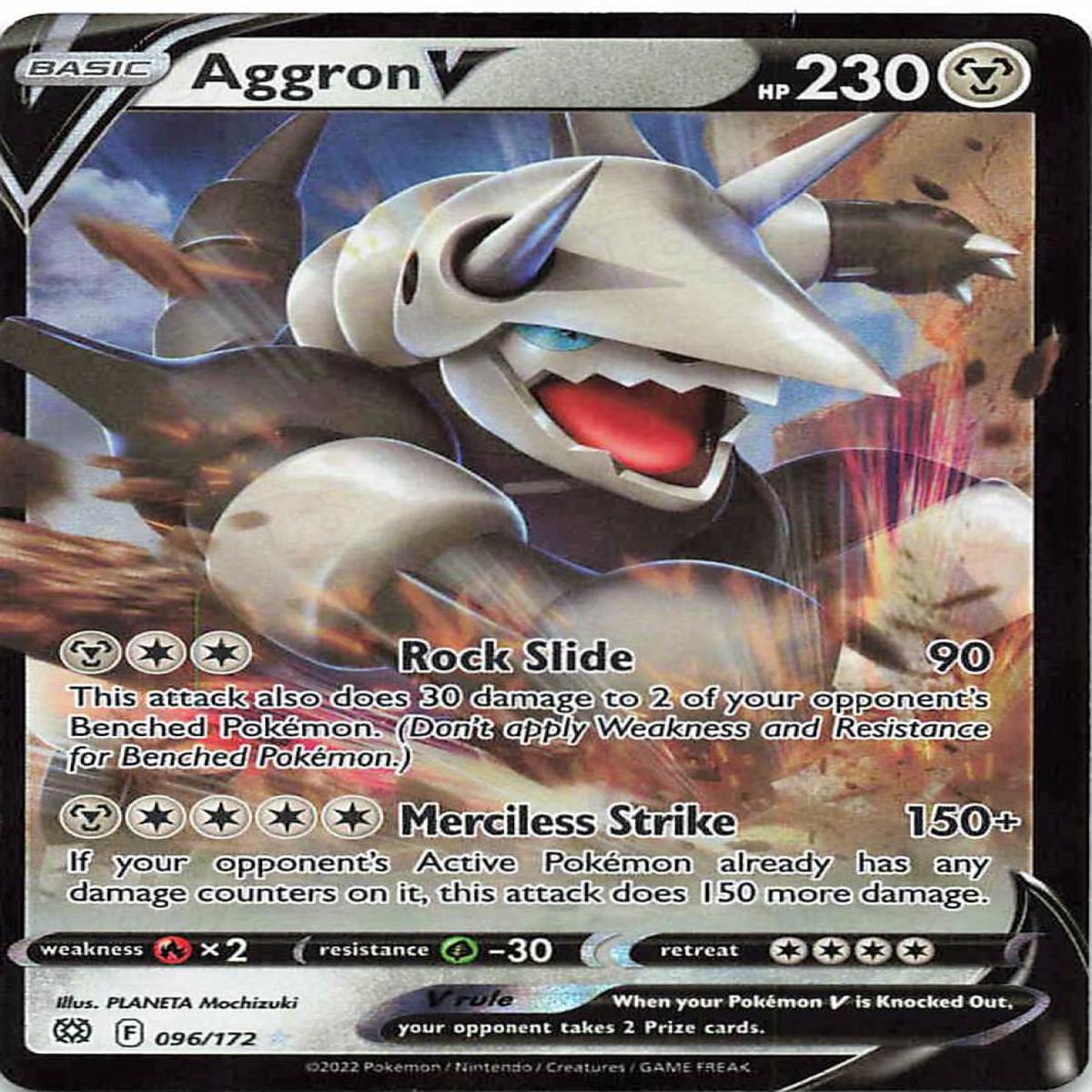 Pokemon TCG: SWSH09: Brilliant Stars 096/172 / Ultra Rare Aggron V