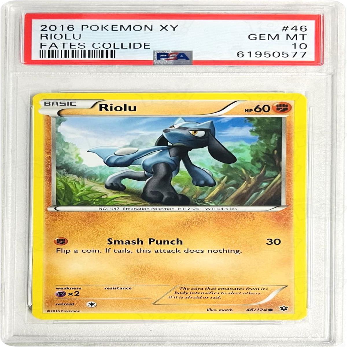 Pokemon TCG: XY - Fates Collide Riolu 46 / Common PSA 10