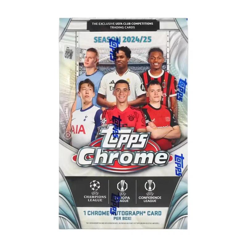 Topps 2024-25 Chrome UEFA Club Competitions Cards Hobby PACK (4 Cards Each)