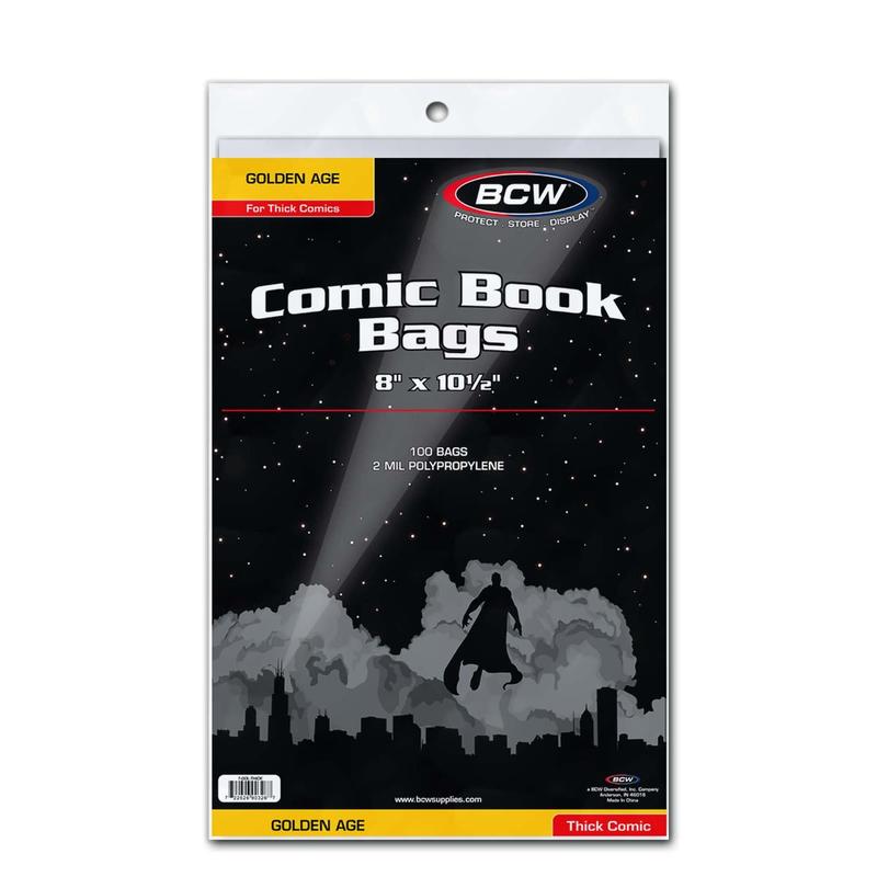 BCW / Monster 1-GOL-THICK Comic Bags Golden Thick 8 x 10 1/2