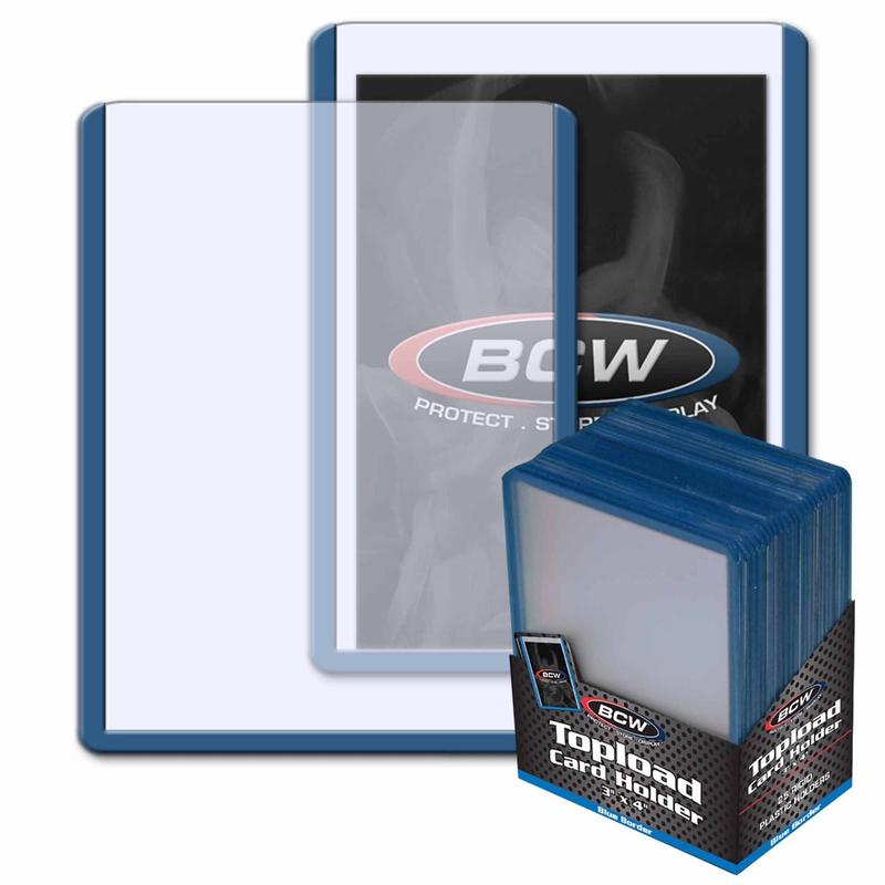 BCW / Monster 1-TLCH-BL 3x4 Topload Card Holder Blue Border