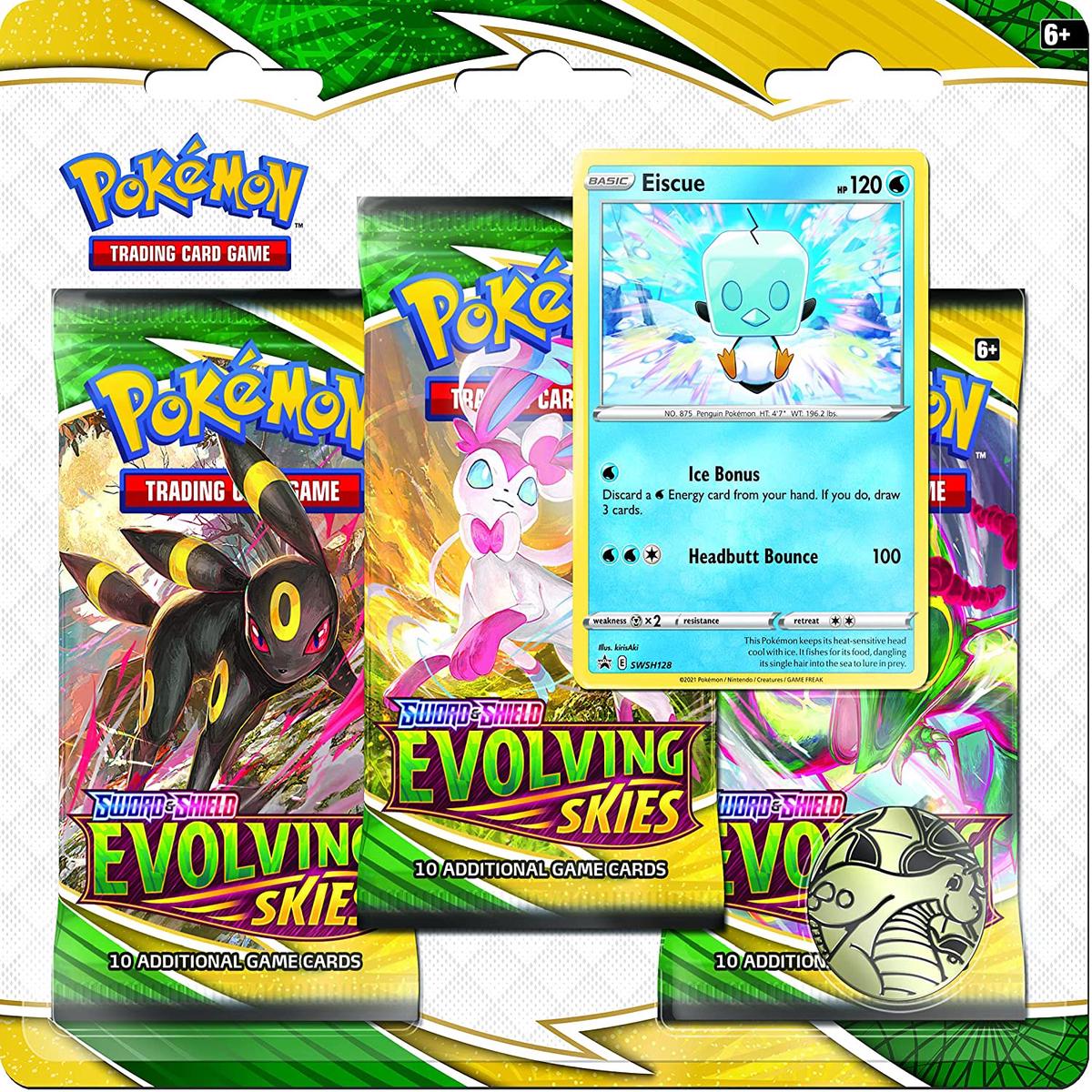POKEMON TCG SWORD & SHIELD EVOLVING SKIES 3 PACK (RANDOM DRAW)