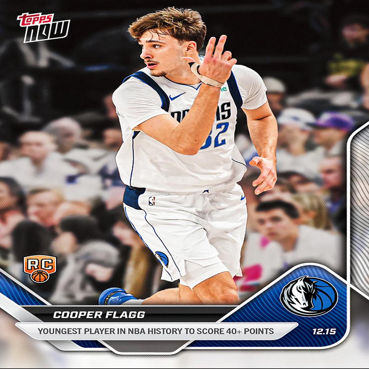 2025 Topps Now Cooper Flagg #86SP Dallas Mavericks Rookie RC Basketball Card