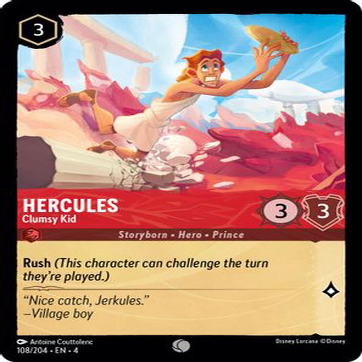 Hercules - Clumsy Kid 108/204 - Common - Cold Foil