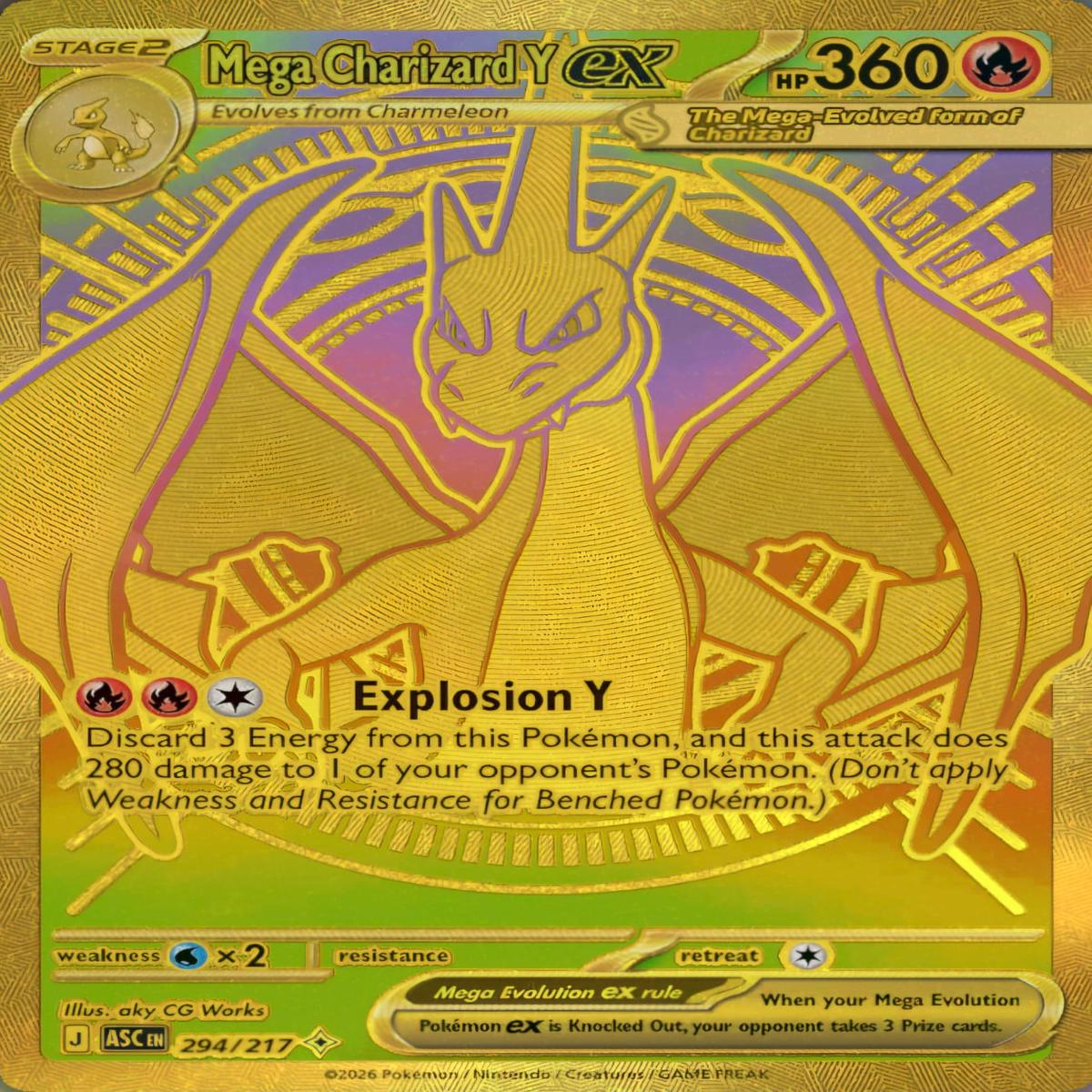 (Espaol) Mega Charizard Y ex 294/217 - Mega Hyper Rare