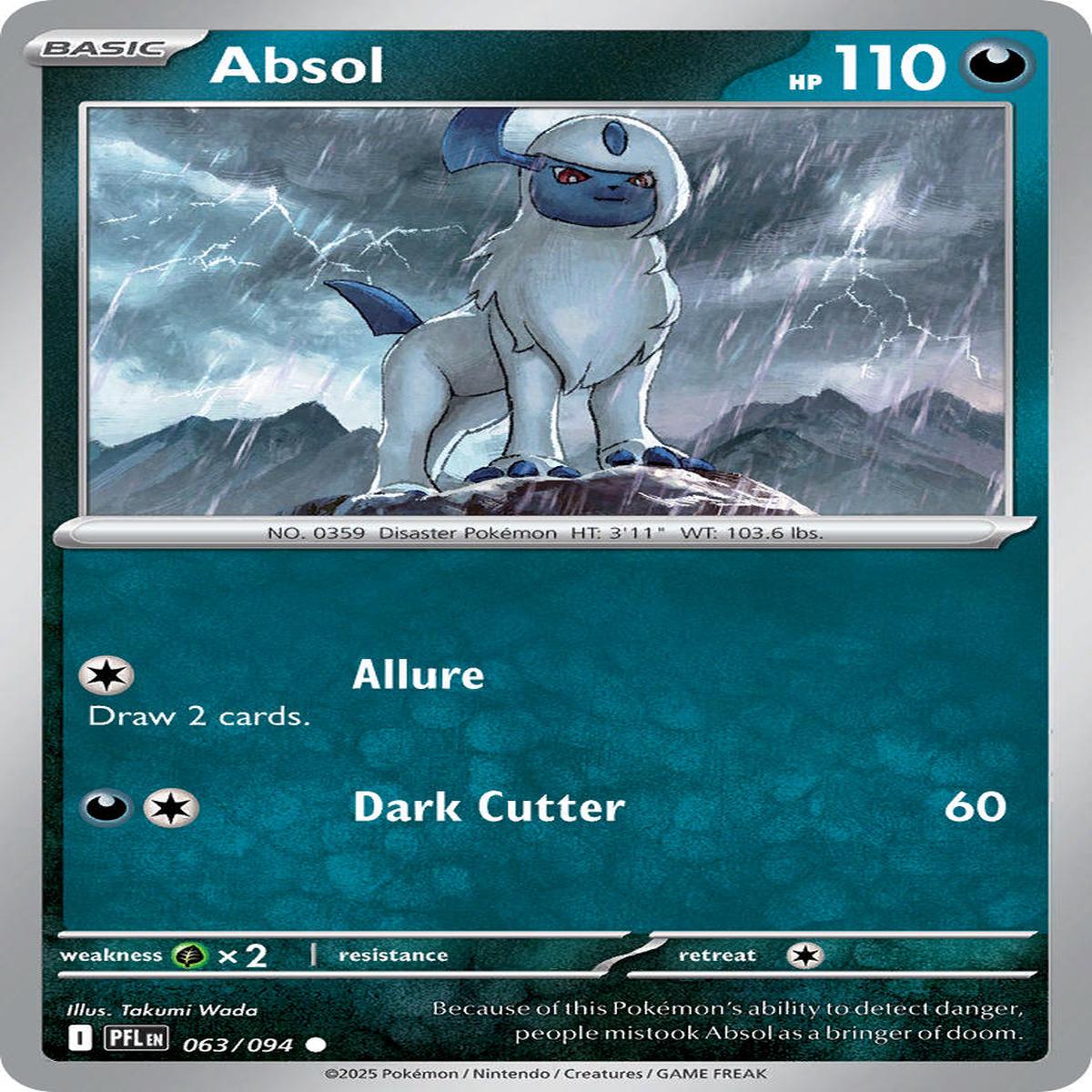 Absol 063/094 - Common - Reverse Holo